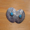 Silver & Turquoise Disk Studs - PopRock Vintage. The cool quotes t-shirt store.