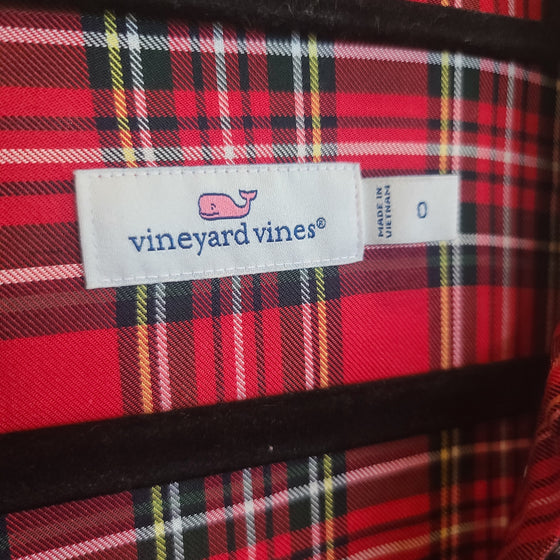 VINEYARD VINES Red Plaid Button Down Shirt 0 - PopRock Vintage. The cool quotes t-shirt store.