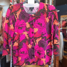  TALBOTS "Pure Cashmere" Pink/Orange Floral Cardigan M - PopRock Vintage. The cool quotes t-shirt store.