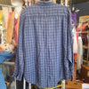 CLEARANCE! M GORDON Blue/Black Checkered 100% Linen Button Down Men's L - PopRock Vintage. The cool quotes t-shirt store.