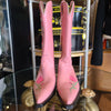JAVER Pink Rose Leather Pointed Boots 6 - PopRock Vintage. The cool quotes t-shirt store.