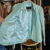 TERRY LEWIS Turquoise Genuine Leather Jacket M - PopRock Vintage. The cool quotes t-shirt store.