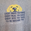 LIFE IS GOOD Grey "Every Snack you Make" Hoodie XXL - PopRock Vintage. The cool quotes t-shirt store.
