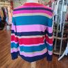 CHARTER CLUB Pink/Gold/Teal Stripe Sweater PL - PopRock Vintage. The cool quotes t-shirt store.