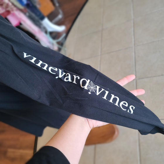 VINEYARD VINES Black Franken-Whale Long Sleeve S - PopRock Vintage. The cool quotes t-shirt store.