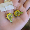SUNFLOWER Dangle Earrings - PopRock Vintage. The cool quotes t-shirt store.