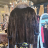 VINTAGE Black Mink Short Coat with Coyote Collar - PopRock Vintage. The cool quotes t-shirt store.