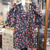 MOODIE NWT Navy/Floral Puffey Sleeve Dress M - PopRock Vintage. The cool quotes t-shirt store.