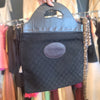 GUCCI Black Fold Over Monogram Bag - PopRock Vintage. The cool quotes t-shirt store.