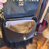 BADGLEY MISCHKA Black Leather Bag w. Crossbody Strap - PopRock Vintage. The cool quotes t-shirt store.