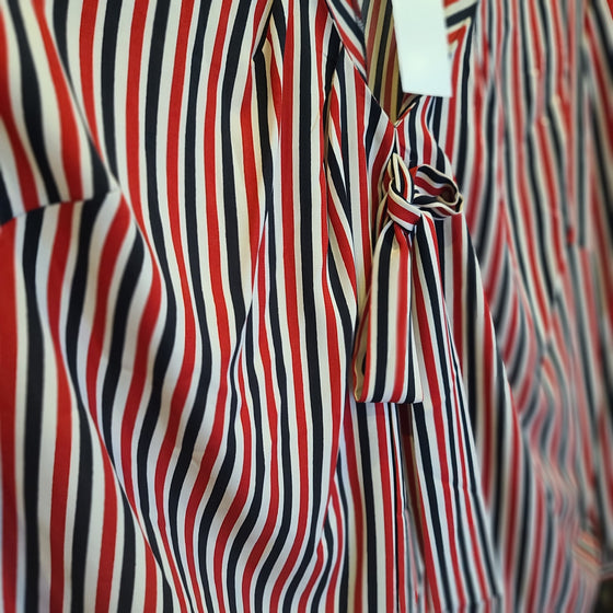 NINETY Red Pinstripe Shirt 1X - PopRock Vintage. The cool quotes t-shirt store.