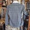VINTAGE MR. WITT Green/Blue Button Up 6 - PopRock Vintage. The cool quotes t-shirt store.