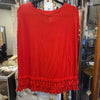 NEW DIRECTIONS Red Tassel Top M - PopRock Vintage. The cool quotes t-shirt store.