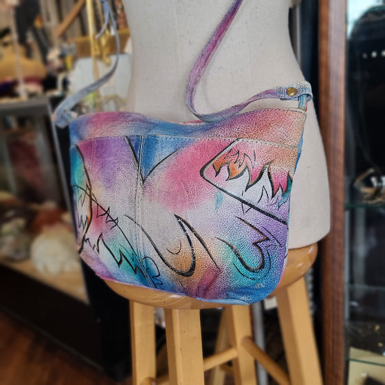 EMILY ANN OF BOCA RATON Painted Crossbody - PopRock Vintage. The cool quotes t-shirt store.