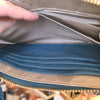 MONSERAT DE LUCCA Blue Braided Leather Wallet Bag - PopRock Vintage. The cool quotes t-shirt store.