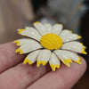 VINTAGE 3D White/Yellow Floral Pin - PopRock Vintage. The cool quotes t-shirt store.