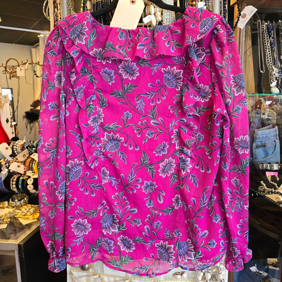 LOFT NWT Pink Floral Top S - PopRock Vintage. The cool quotes t-shirt store.