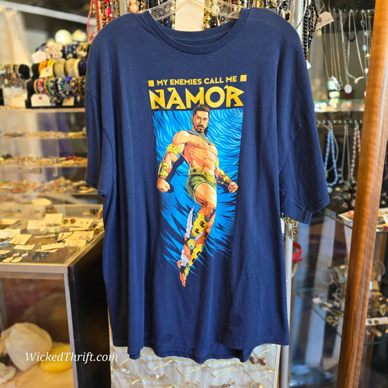 WAKANDA FOREVER "Namor" Tee 2X - PopRock Vintage. The cool quotes t-shirt store.