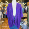 LOFT Purple Crochet Cardigan L - PopRock Vintage. The cool quotes t-shirt store.