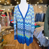 LANE BRYANT Blue/Green Cheveron Cardigan 22/24 - PopRock Vintage. The cool quotes t-shirt store.