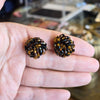 VOLTAGE Black/Brown Beaded Knot Clip On Earrings - PopRock Vintage. The cool quotes t-shirt store.