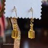 YELLOW Bead Dangle Earrings - PopRock Vintage. The cool quotes t-shirt store.