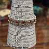 RED/Silver Tone Rhinestone Stretchy Bracelet - PopRock Vintage. The cool quotes t-shirt store.