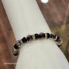 REAL CRYSTAL Black/Rose Beaded Stretchy Bracelet - PopRock Vintage. The cool quotes t-shirt store.