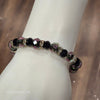 REAL CRYSTAL Black/Rose Beaded Stretchy Bracelet - PopRock Vintage. The cool quotes t-shirt store.