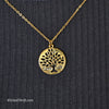 LOVE LIFE Golden Tree Necklace - PopRock Vintage. The cool quotes t-shirt store.