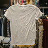 LUCKY BRAND White Tee w. Flower Print XS - PopRock Vintage. The cool quotes t-shirt store.