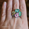 COSTUME Colorful 3D Floral Costume Ring - PopRock Vintage. The cool quotes t-shirt store.