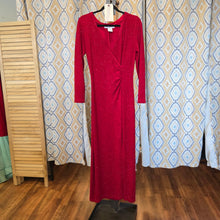  JESSICA HOWARD Red Shimmer Long Sleeve Dress 8 - PopRock Vintage. The cool quotes t-shirt store.