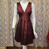 SUSANA MONACO Red Lamé Cocktail Dress S - PopRock Vintage. The cool quotes t-shirt store.