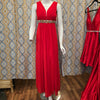 JOVANI Red Chiffon Formal w. Rhinestone Waist 2 - PopRock Vintage. The cool quotes t-shirt store.