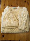 VINTAGE CRANA HANDKNITS White Irish Wool Sweater, Hat, and Mitten 3pc - PopRock Vintage. The cool quotes t-shirt store.