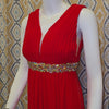 JOVANI Red Chiffon Formal w. Rhinestone Waist 2 - PopRock Vintage. The cool quotes t-shirt store.