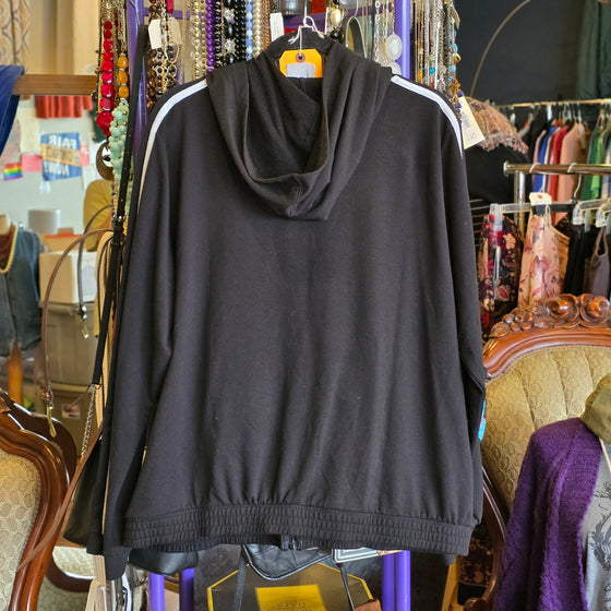 CHAMPION Black/White Zip Up Hoodie XXL