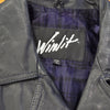 VINTAGE WINLIT Black/Blue Leather Jacket S/M