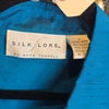SILK LORE Blue 100% Silk Jacket w. Embroidery Bottom 1X