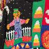VINTAGE ALEXANDRA BARLETT Halloween Knit Cardigan w. Wooden Ghost Buttons