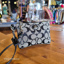 COACH Black/Grey Monogram Wristlet - PopRock Vintage. The cool quotes t-shirt store.