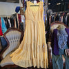 ALIZEHP Yellow Maxi Dress w. Front Cutout 38