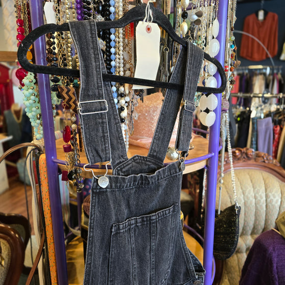 FOREVER 21 MEN Black Overalls S