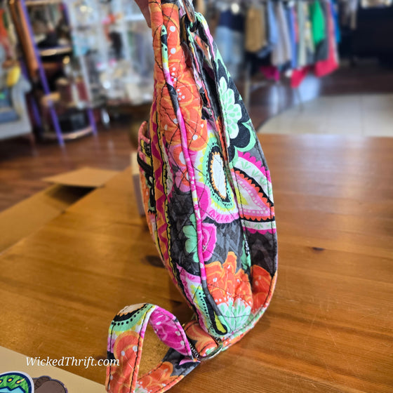 VERA BRADLEY Yellow/Orange Floral Flat Crossbody - PopRock Vintage. The cool quotes t-shirt store.
