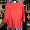 SIGNATURE Coral Cotton Butterfly Sleeve Top M