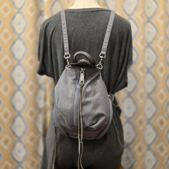 REBECCA MINKOFF Grey Nylon Mini Backpack - PopRock Vintage. The cool quotes t-shirt store.