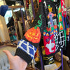VINTAGE ALEXANDRA BARLETT Halloween Knit Cardigan w. Wooden Ghost Buttons