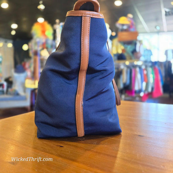 LAUREN RALPH LAUREN Blue Tote w. Leather Trim AS IS - PopRock Vintage. The cool quotes t-shirt store.