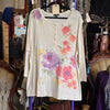 LAUREN JEANS White/Floral Long Sleeve 3X